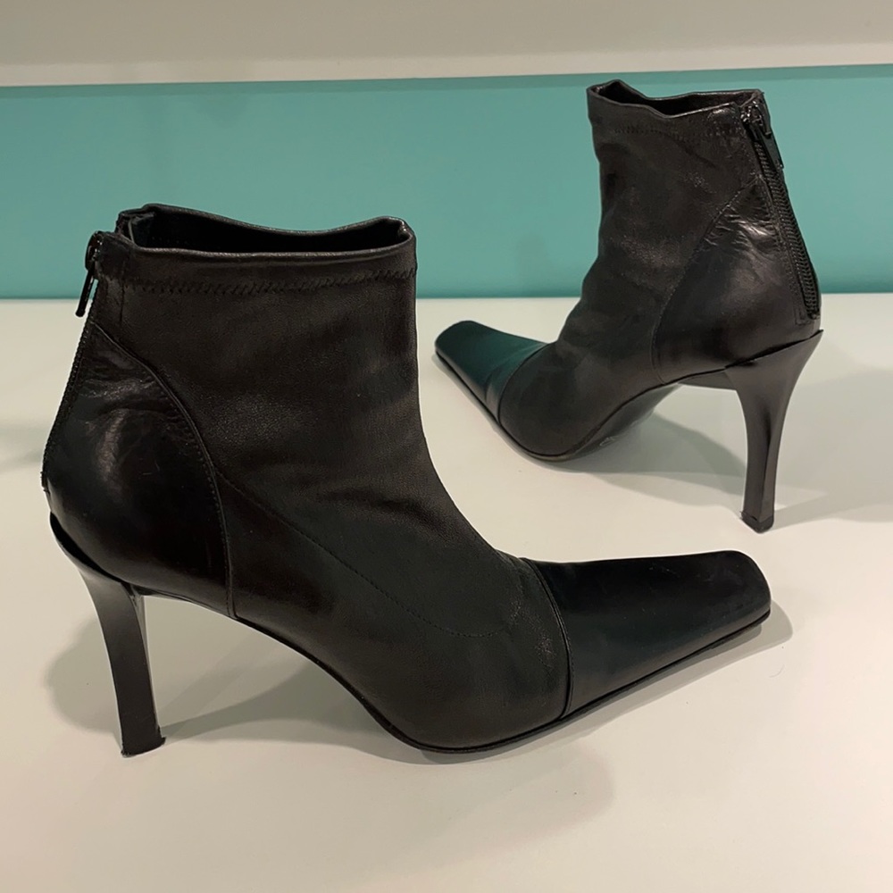 Aldo Sleek Black Ankle Booties